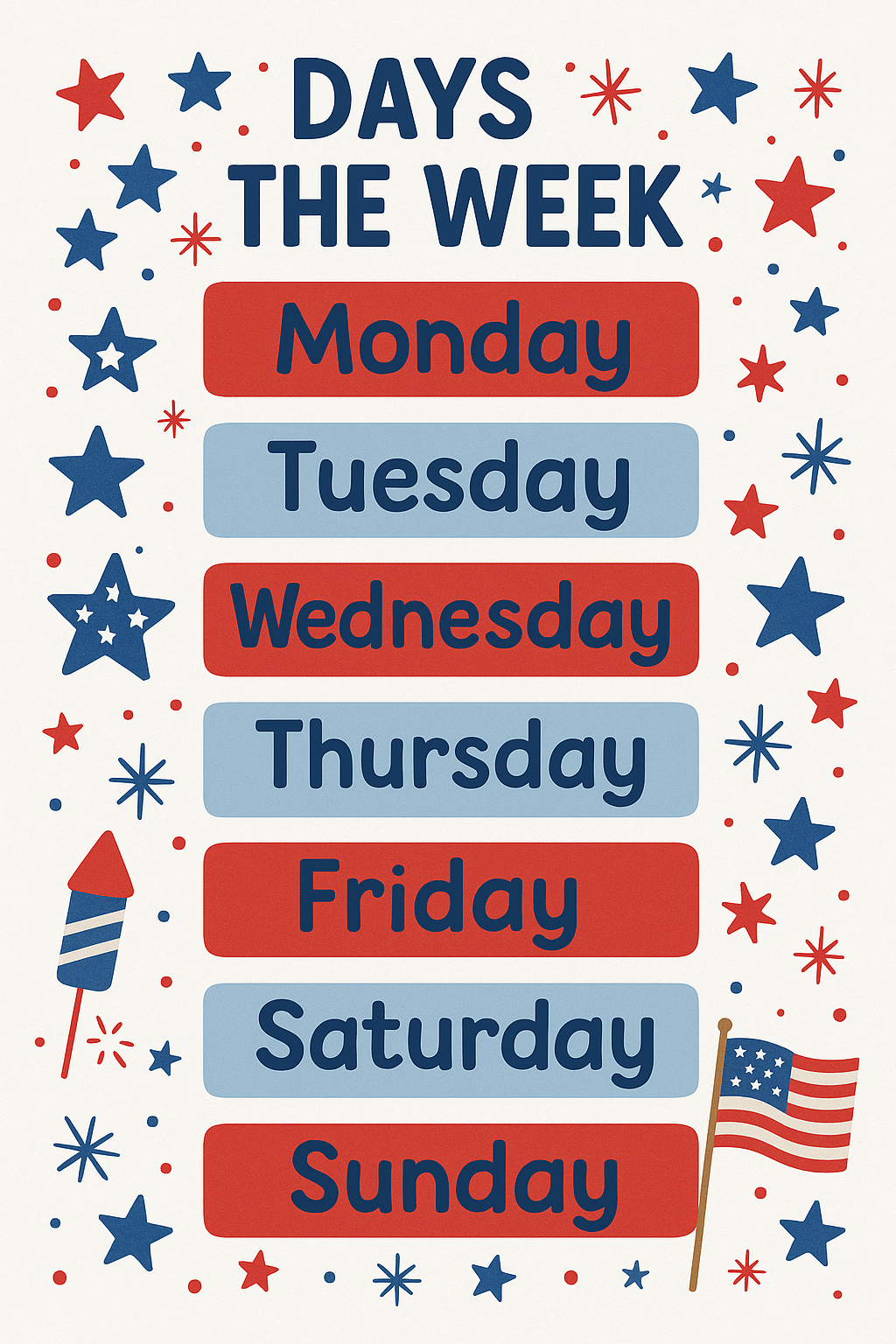 4th of July Printable